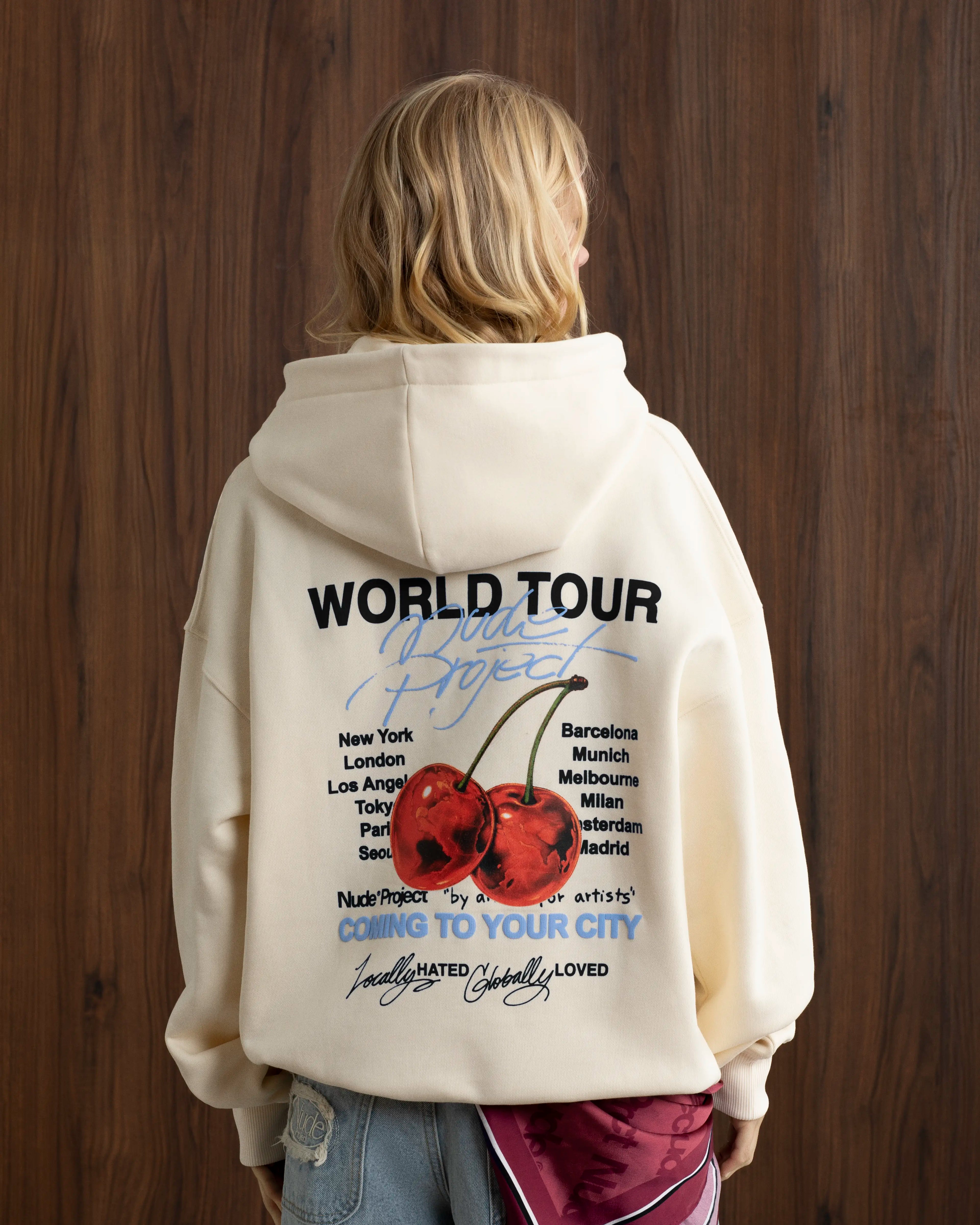 Nude Tour Hoodie Marshmallow Nude Project México Oficial Nude Project Mexico