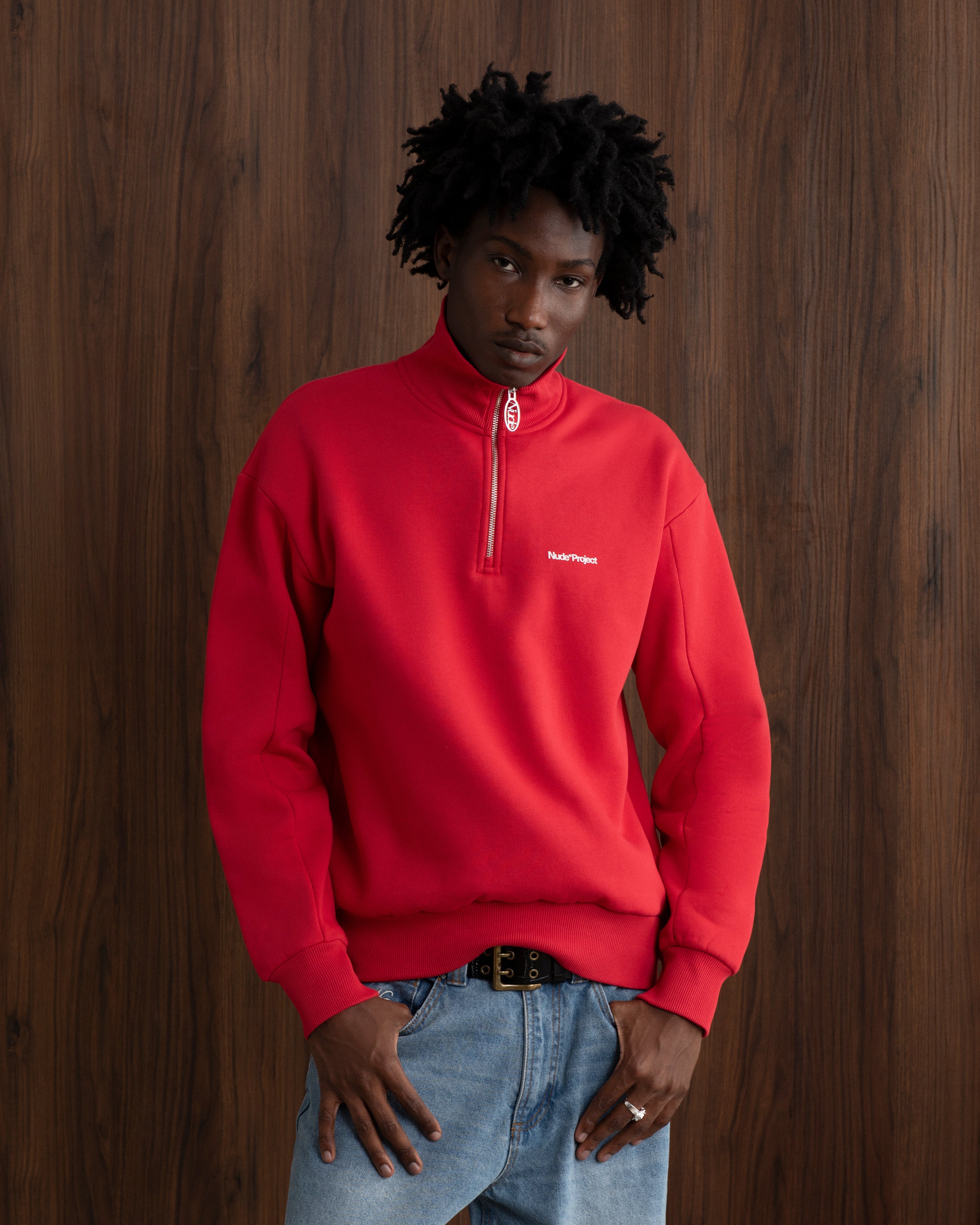 Origins Quarter-Zip Red Nude Project México Oficial Nude Project Mexico
