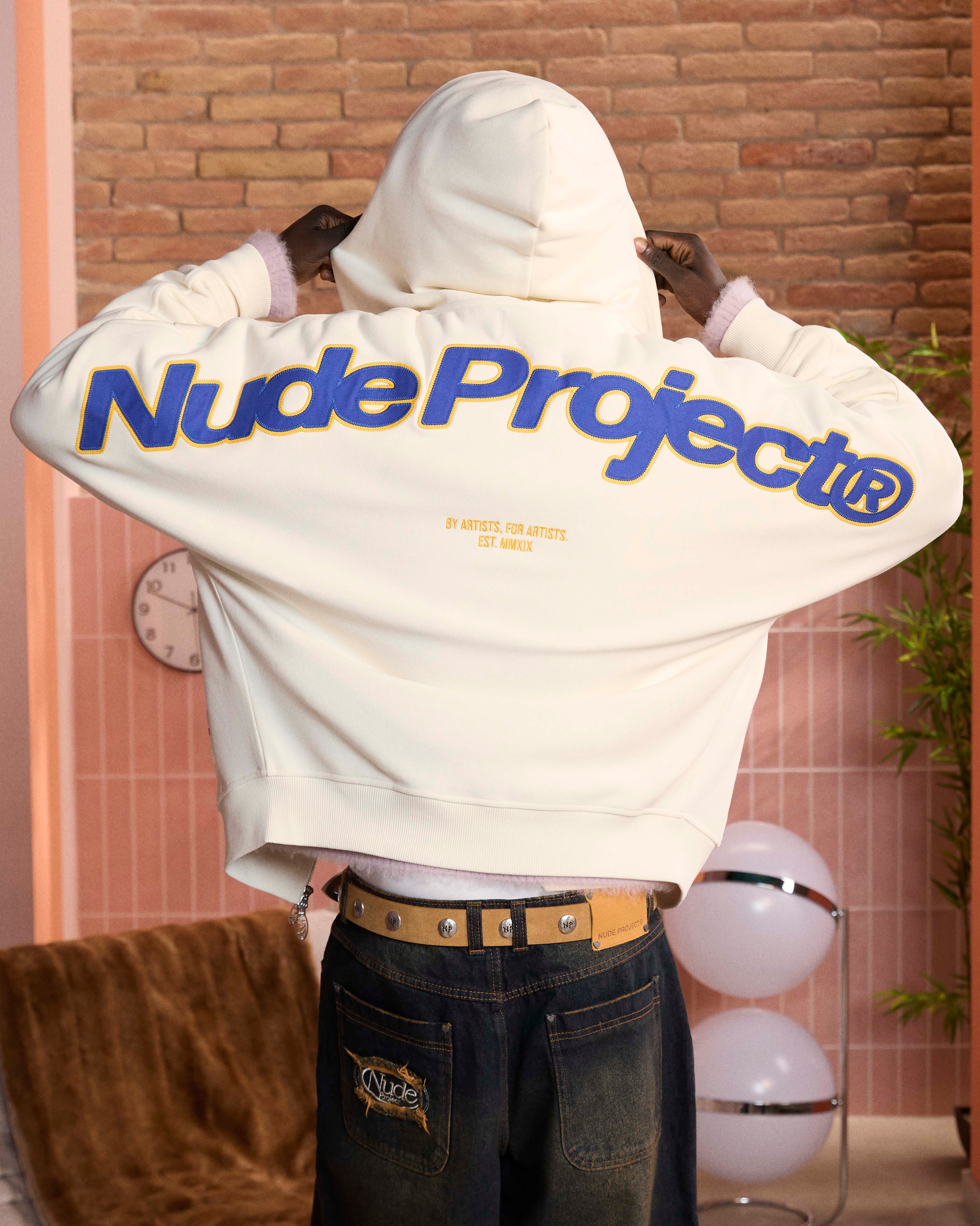 Beast Zip-Up Hoodie Marshmellow Nude Project México Oficial Nude Project Mexico