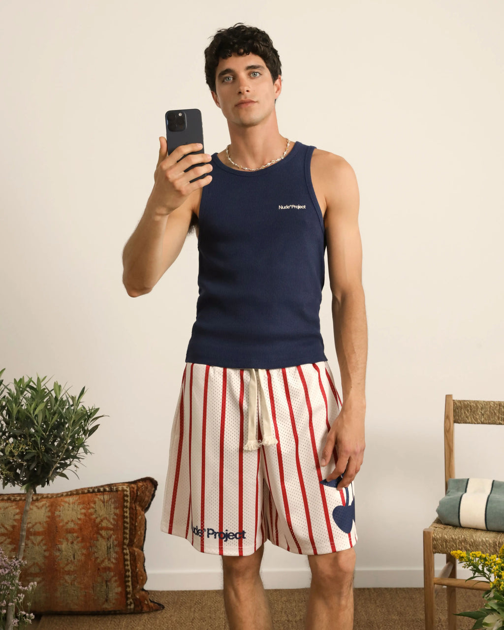 Stripes Mesh Short