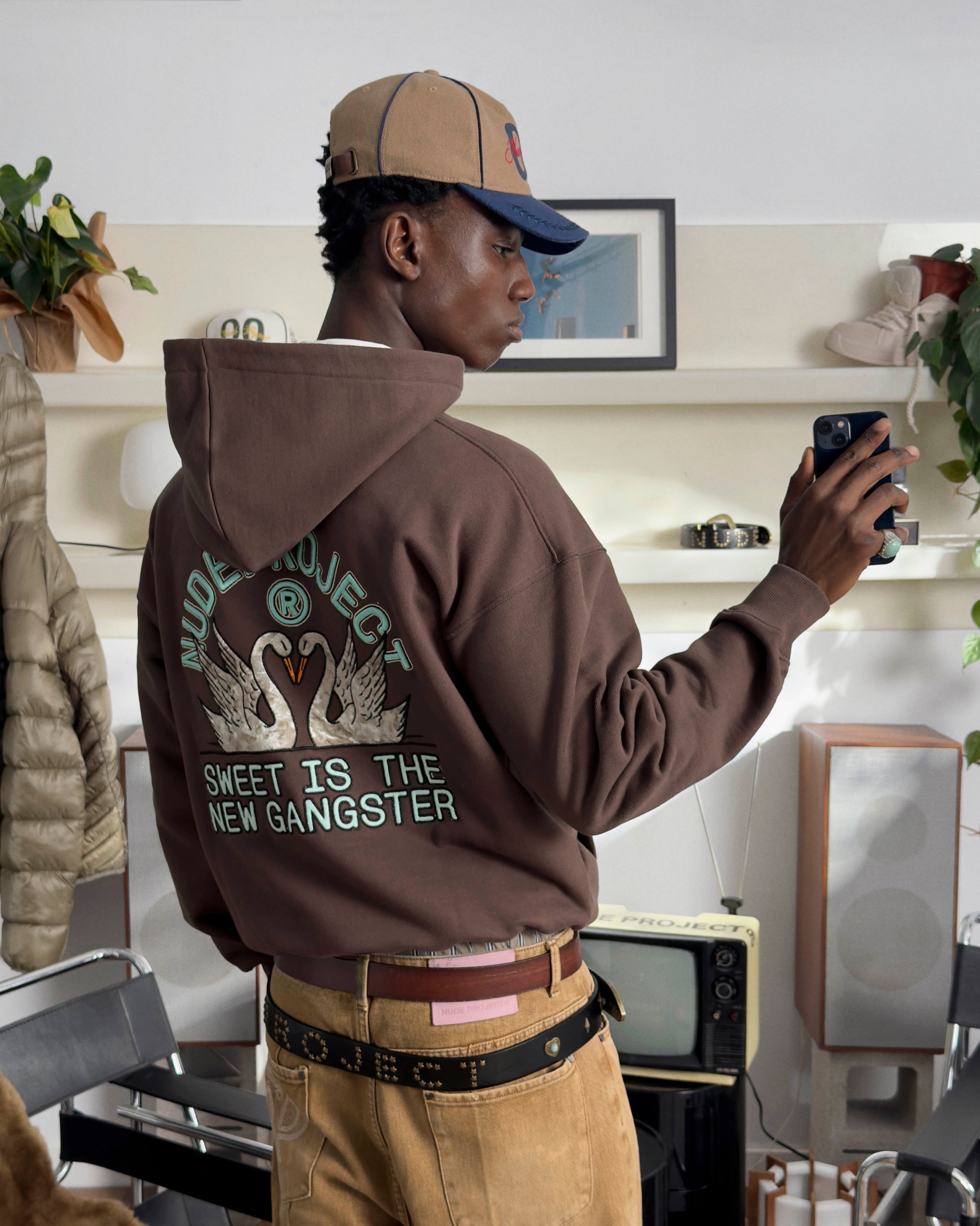 Swans Hoodie Brown Nude Project México Oficial Nude Project Mexico