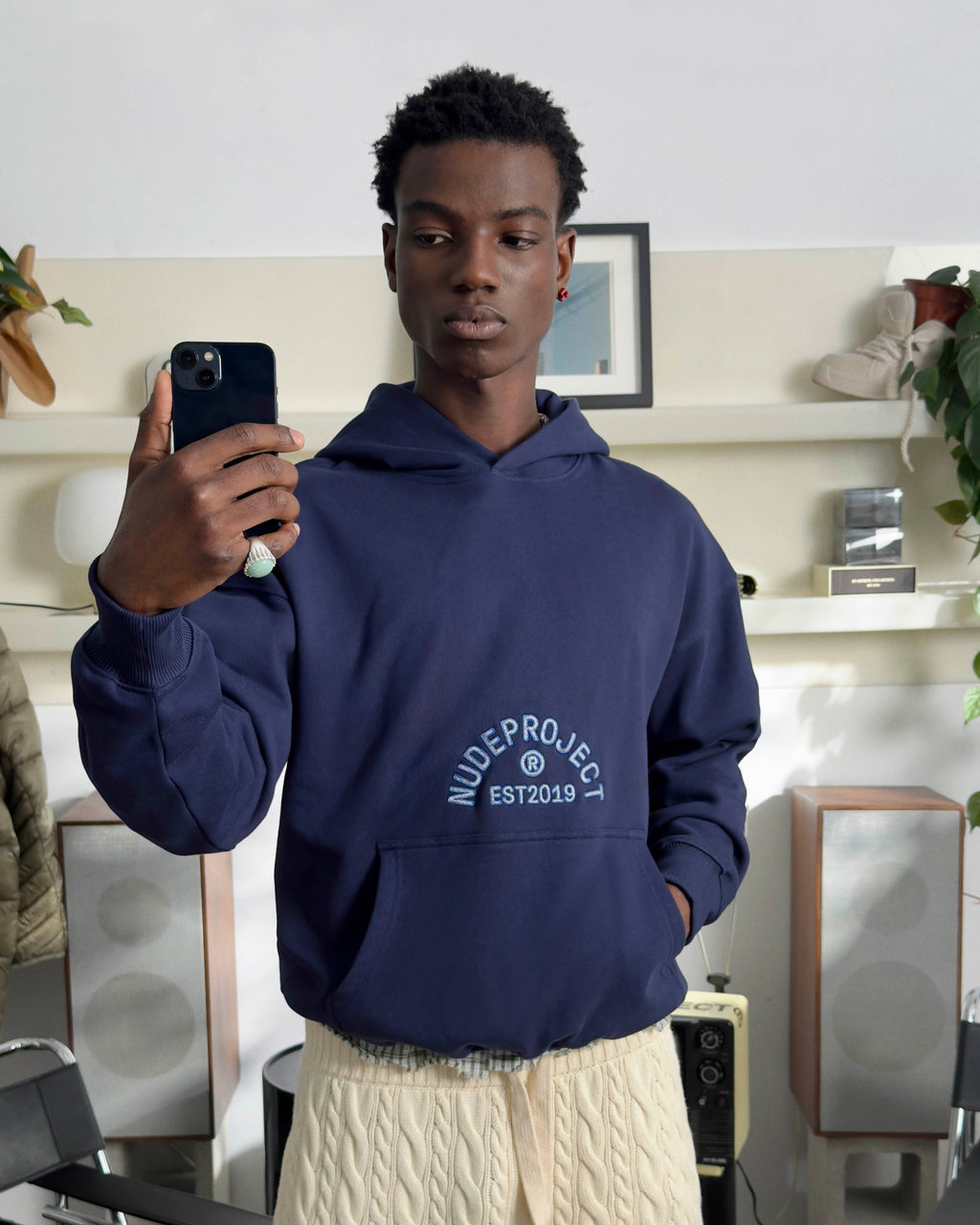 Swans Hoodie Navy Nude Project México Oficial Nude Project Mexico