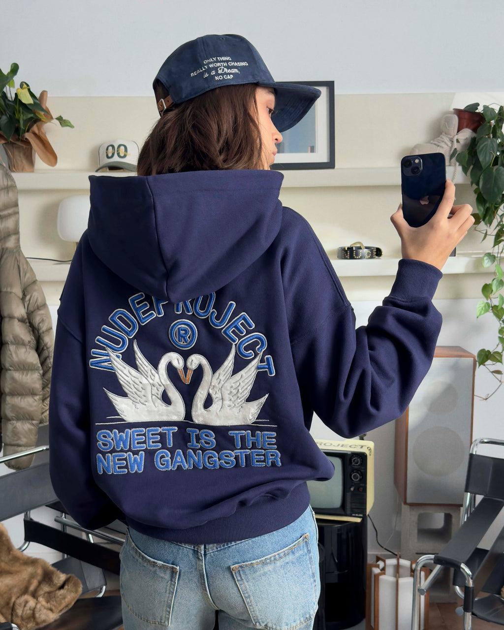 Swans Hoodie Navy
