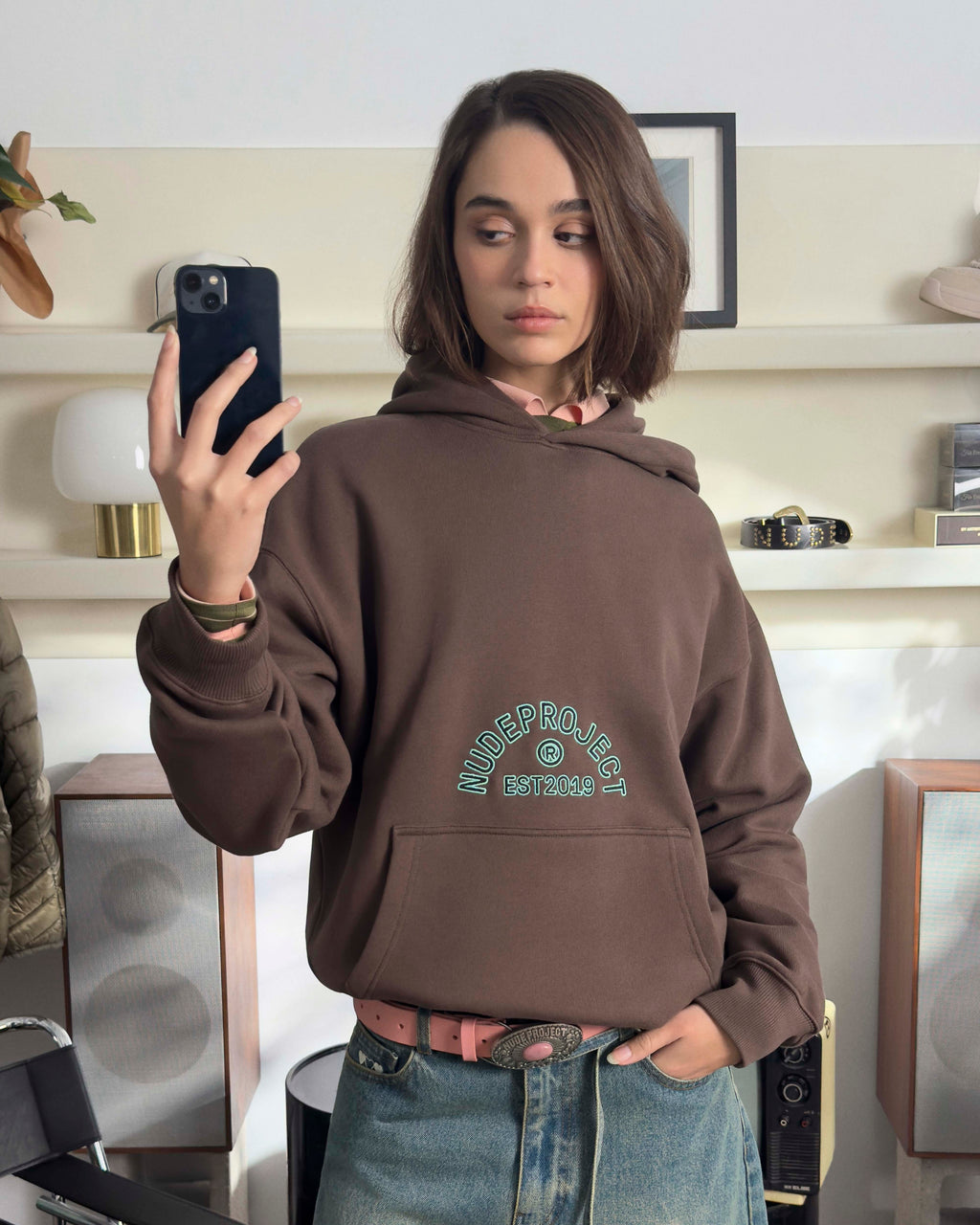 Swans Hoodie Brown Nude Project México Oficial Nude Project Mexico