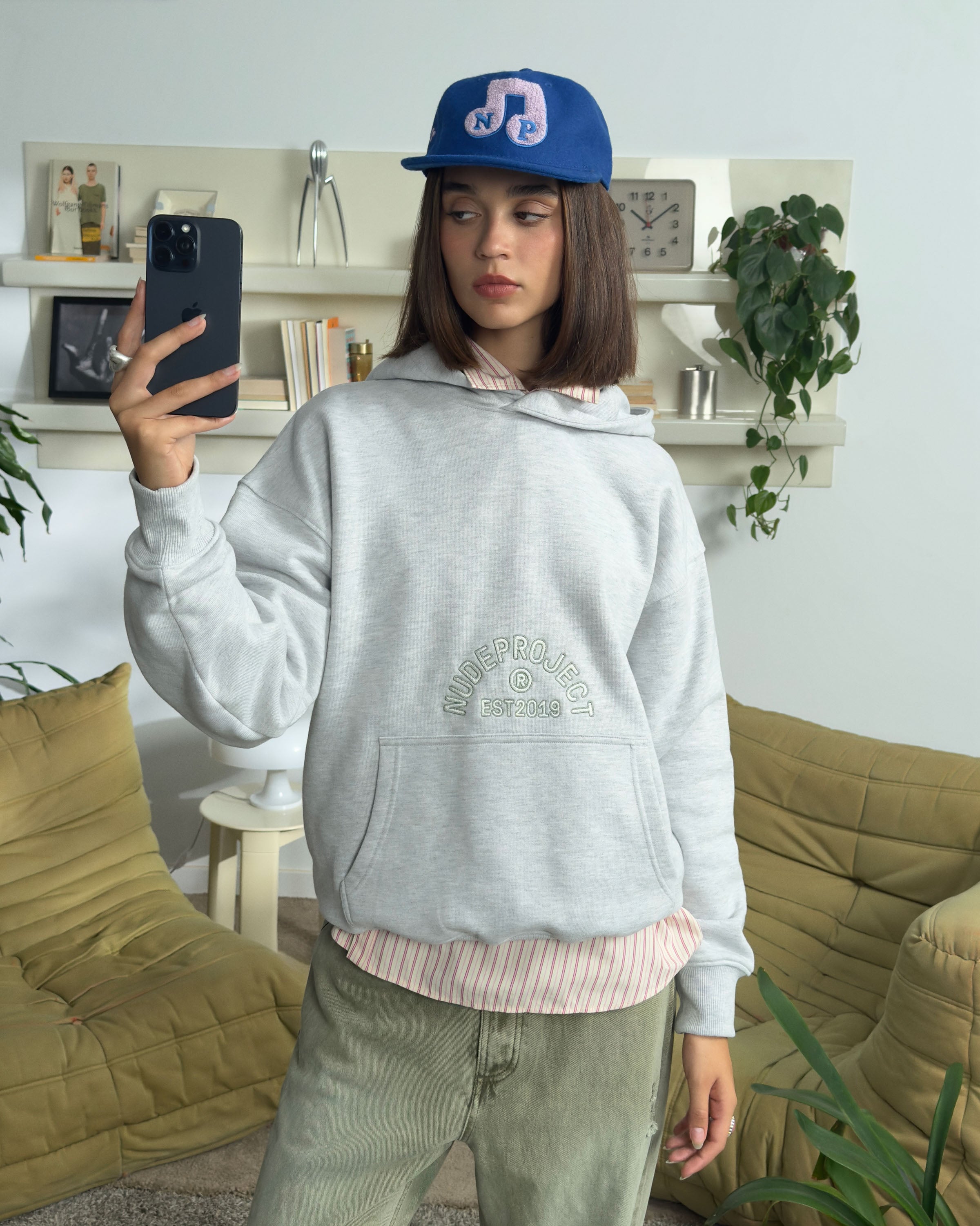 Swans Hoodie Grey Melange Nude Project México Oficial Nude Project Mexico