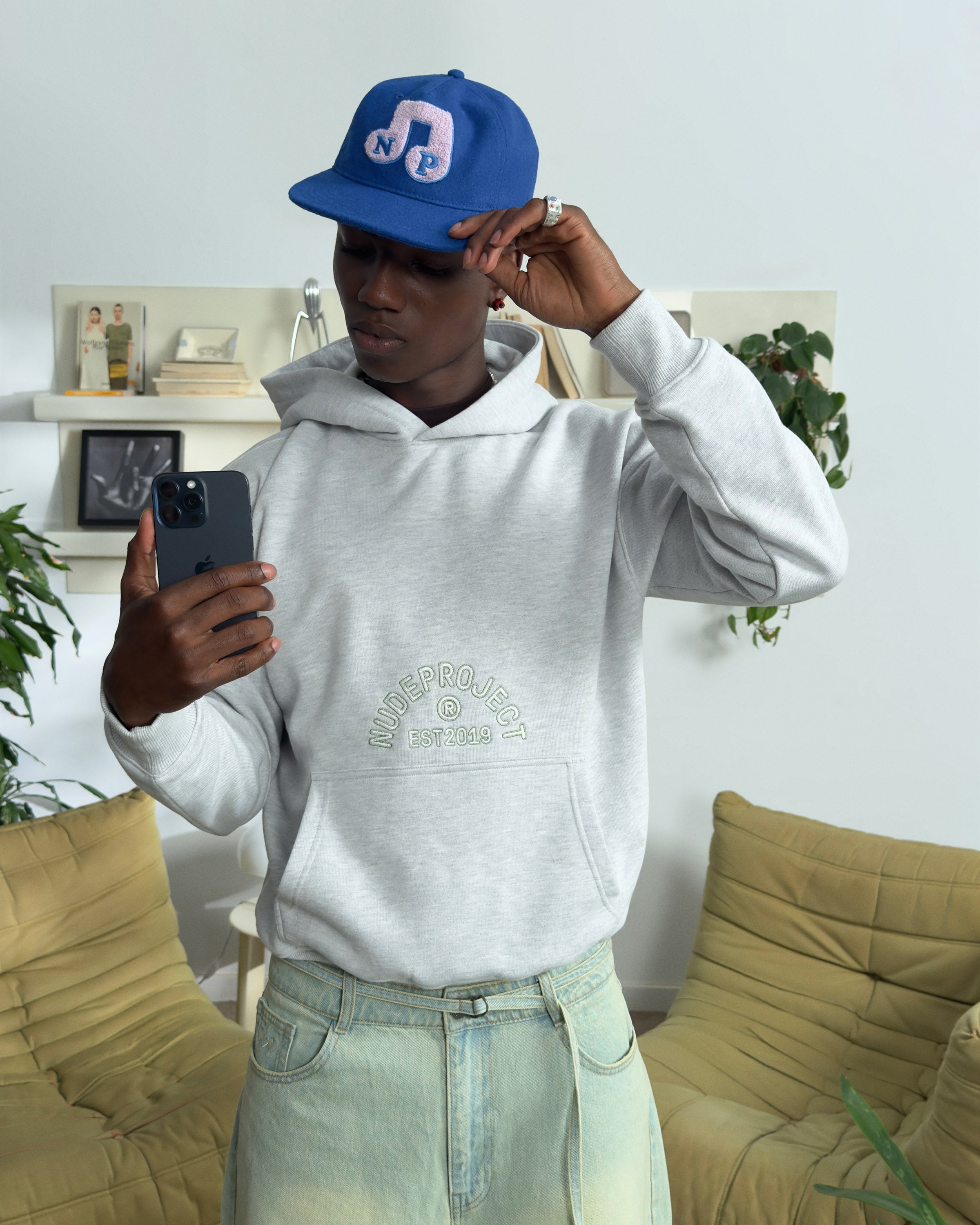 Swans Hoodie Grey Melange Nude Project México Oficial Nude Project Mexico