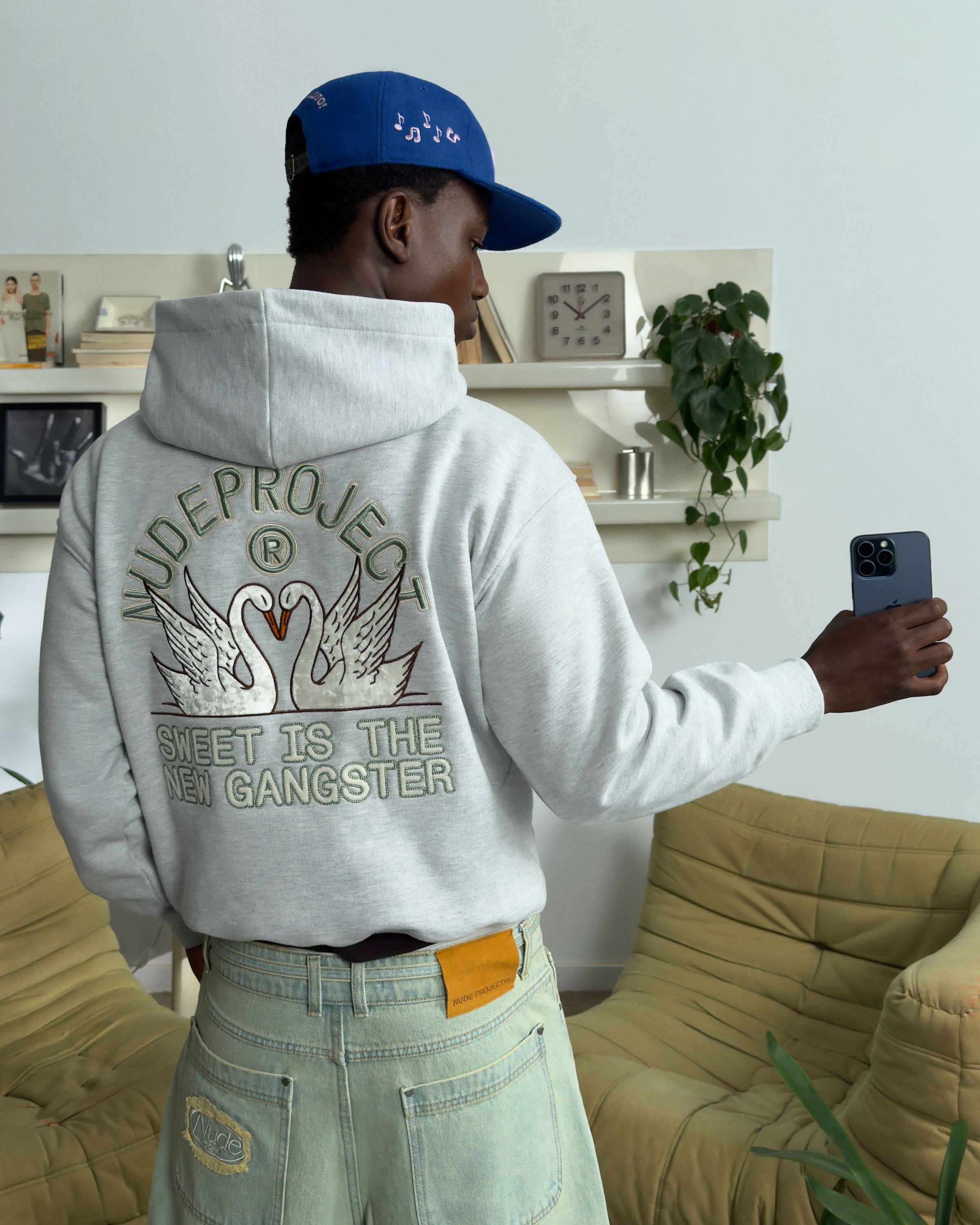 Swans Hoodie Grey Melange Nude Project México Oficial Nude Project Mexico