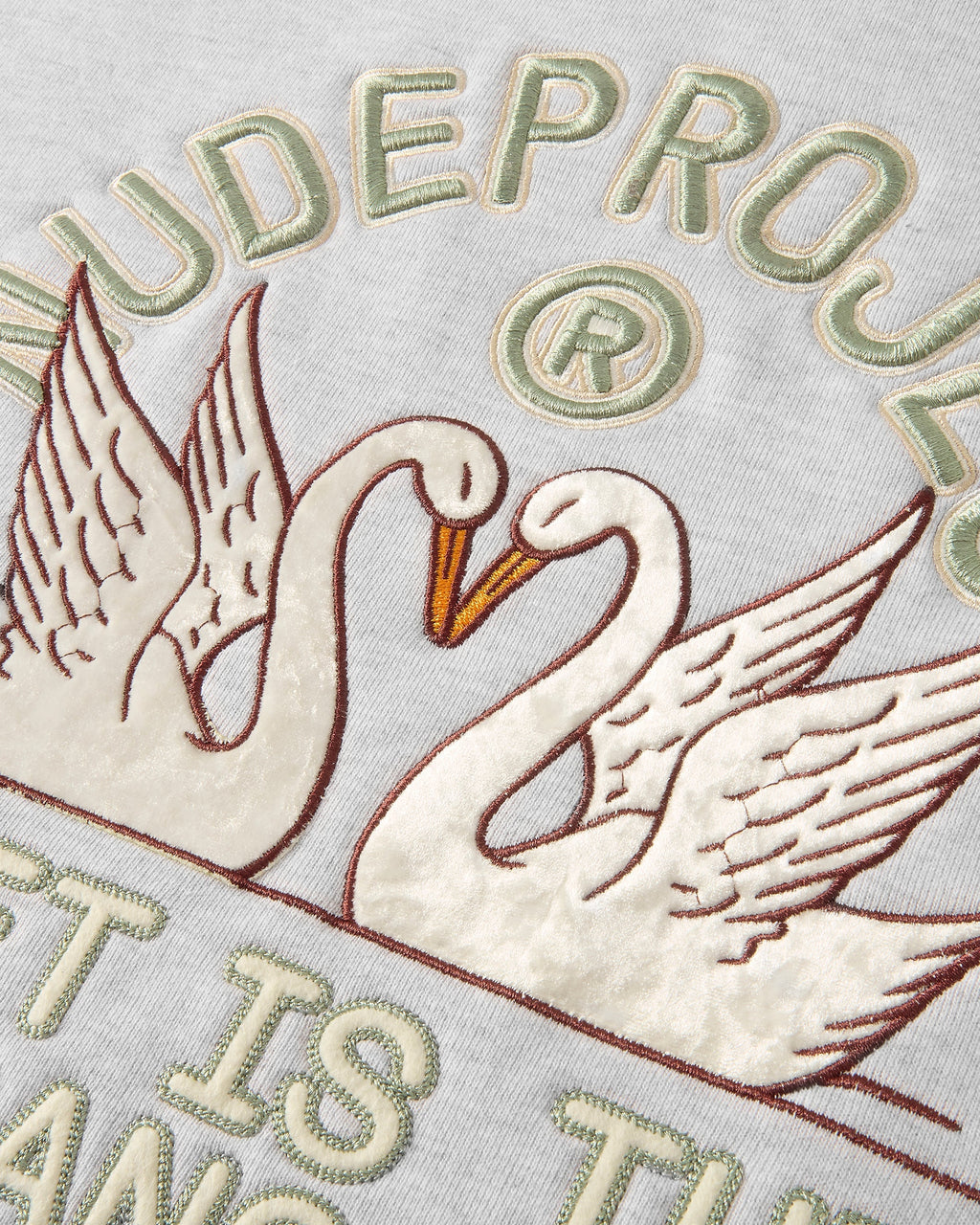 Swans Hoodie Grey Melange Nude Project México Oficial Nude Project Mexico