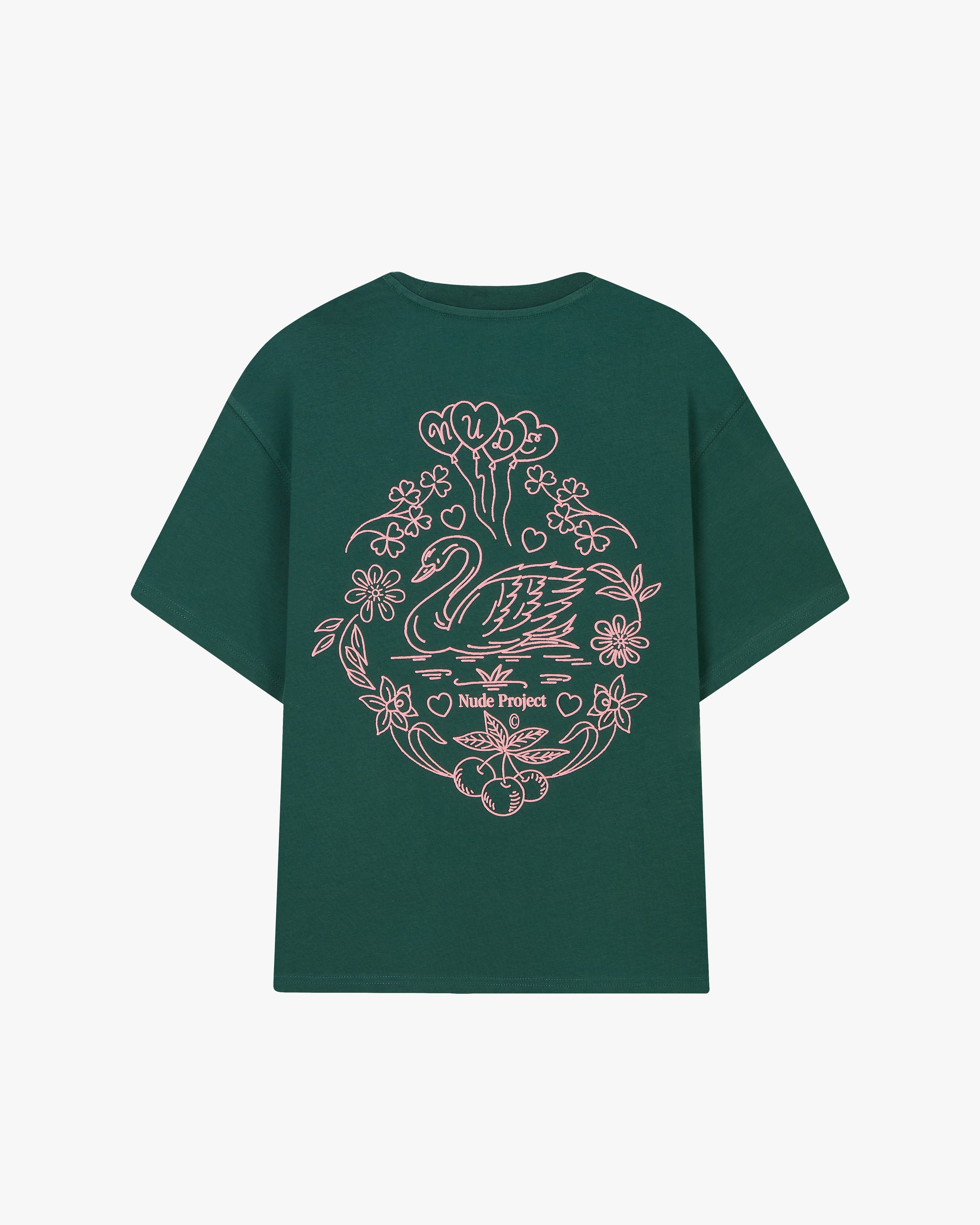 Swan Garden Tee Green
