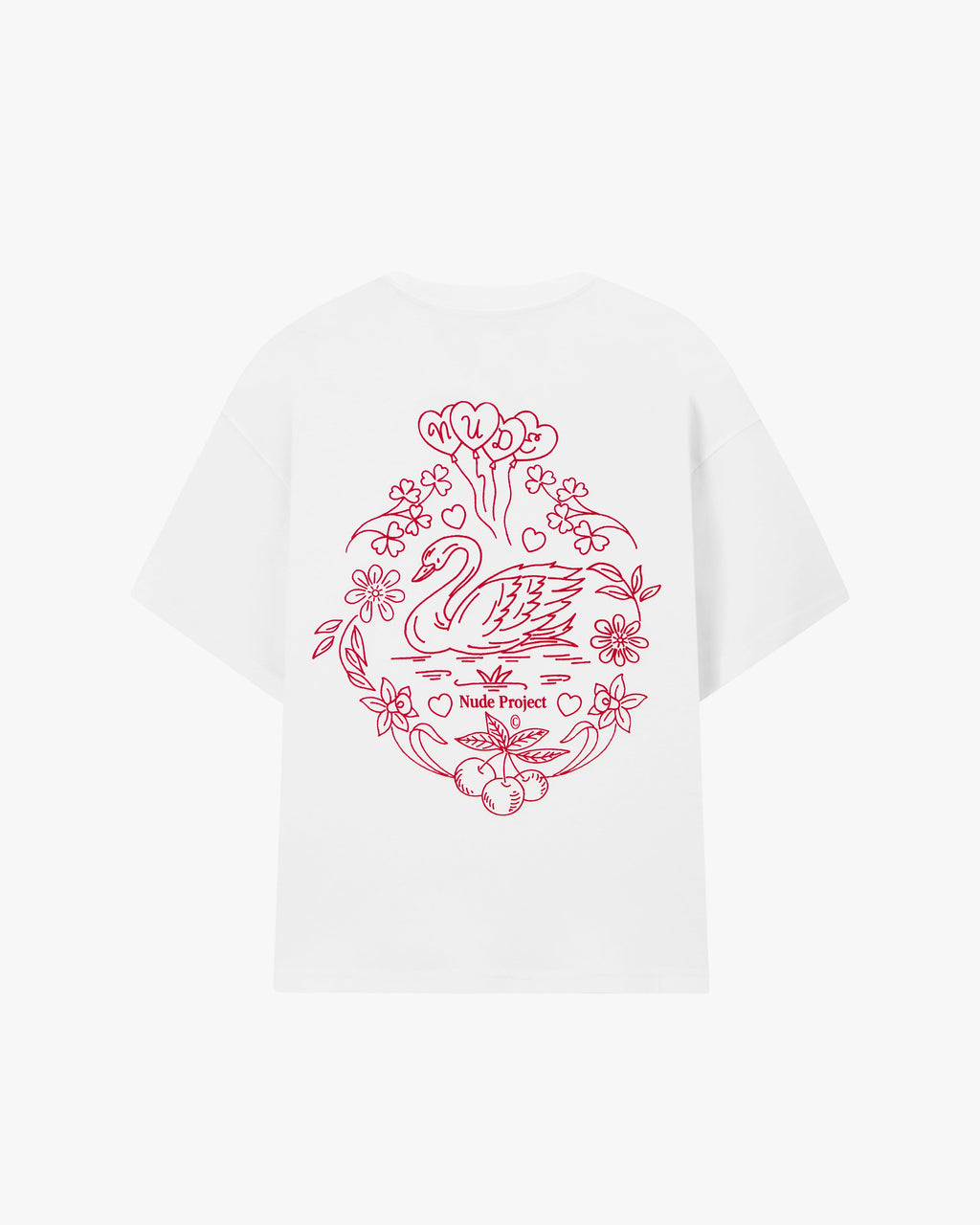 Swan Garden Tee White
