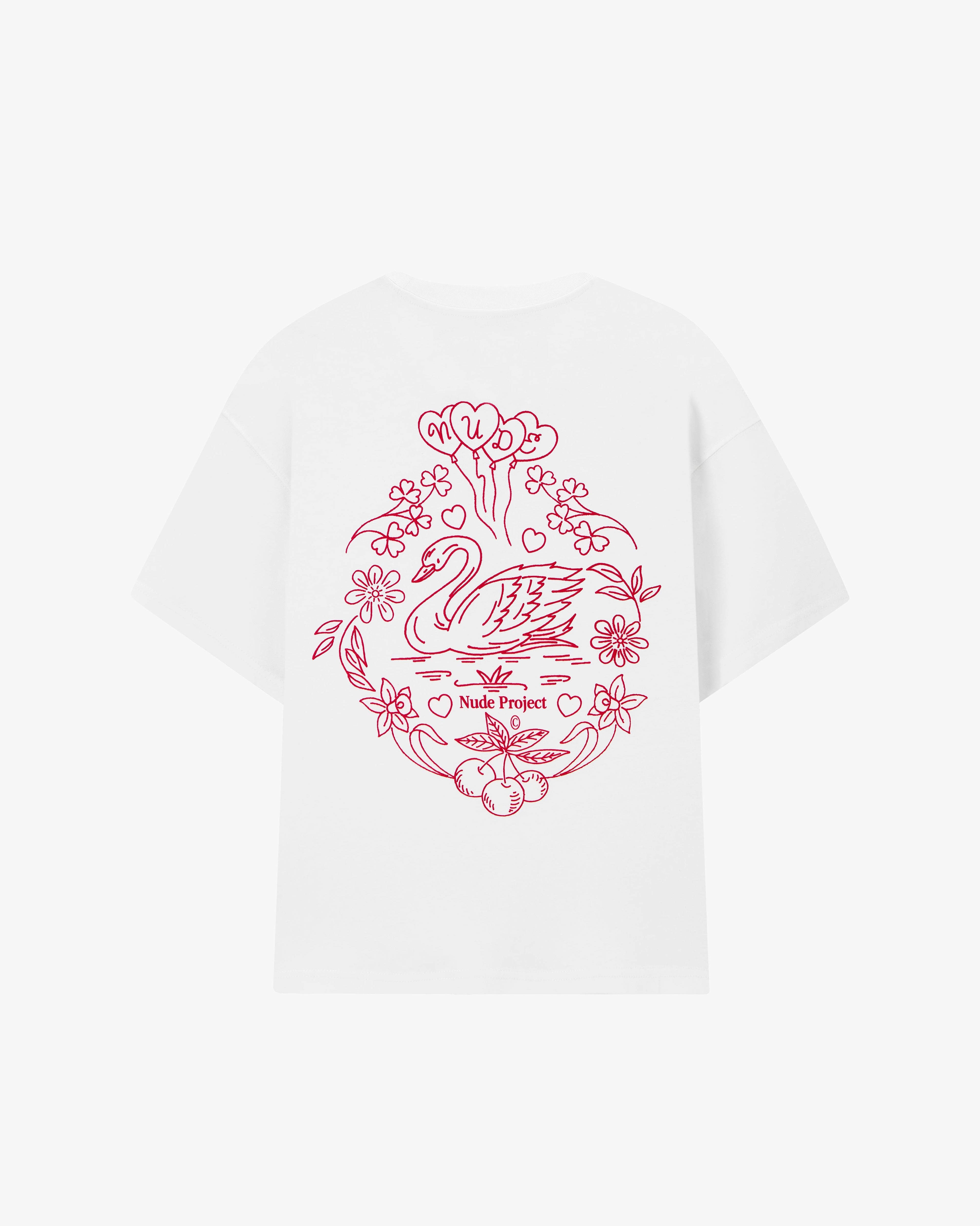 Swan Garden Tee White