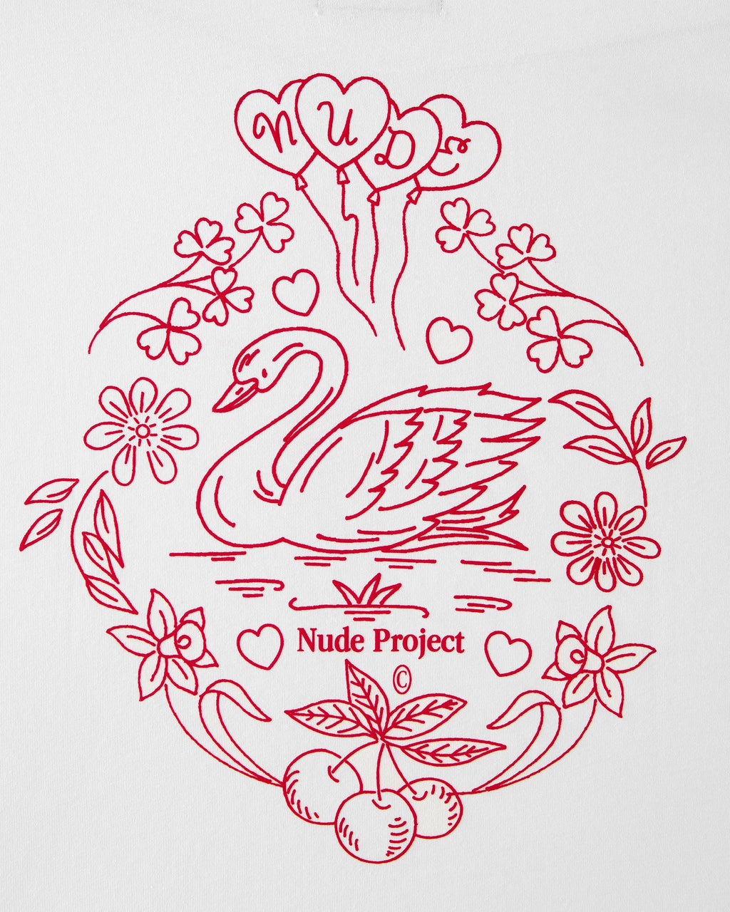 Swan Garden Tee White Nude Project México Oficial Nude Project Mexico
