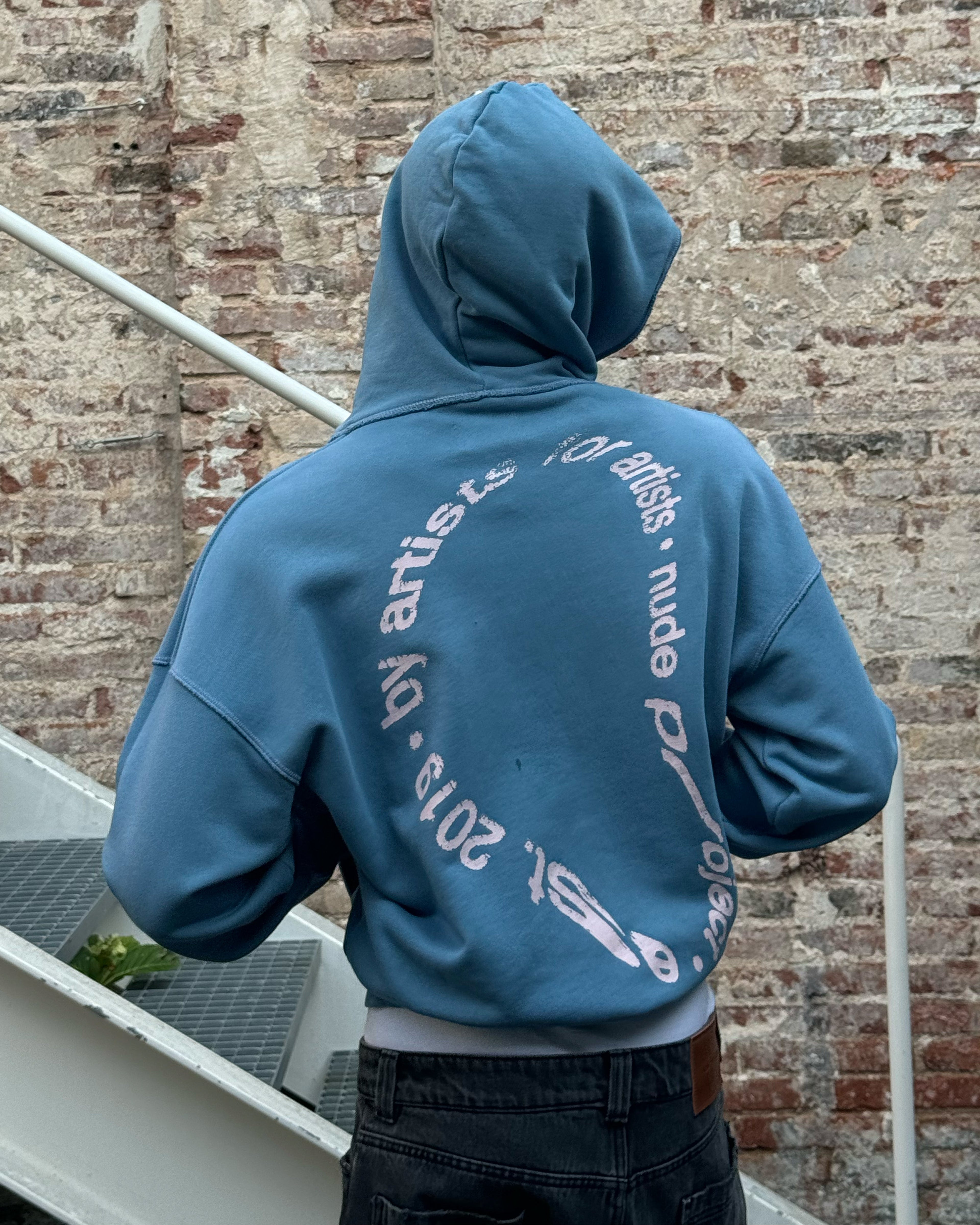 Gallery Hoodie Stone Blue Nude Project México Oficial Nude Project Mexico