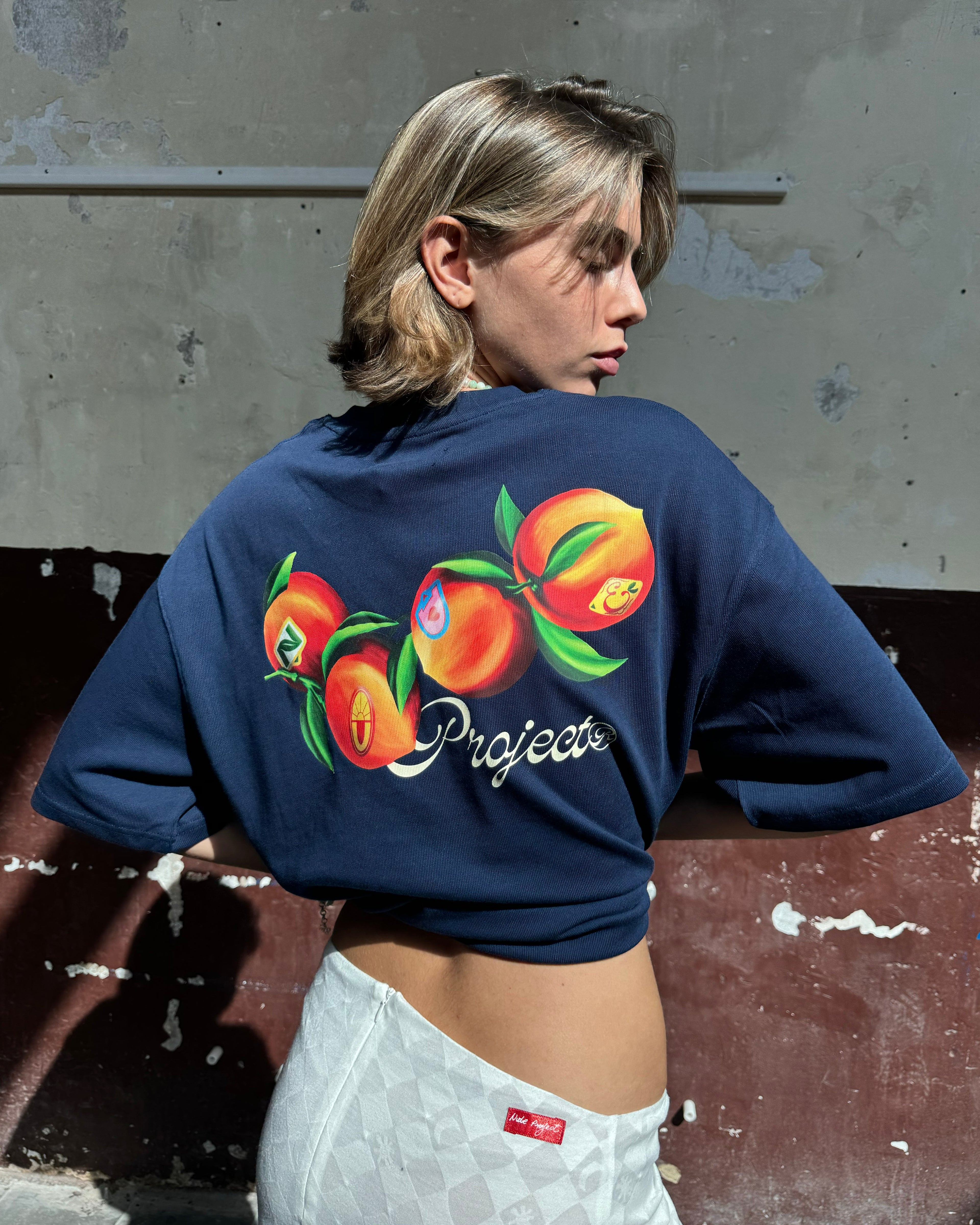 Peach Tee Navy Nude Project México Oficial Nude Project Mexico