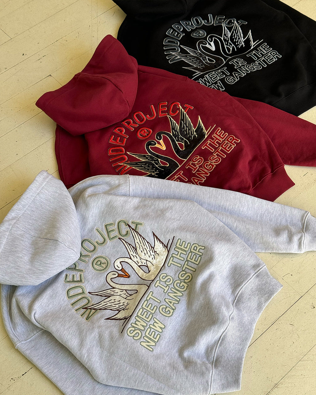 Swans Hoodie Burgundy
