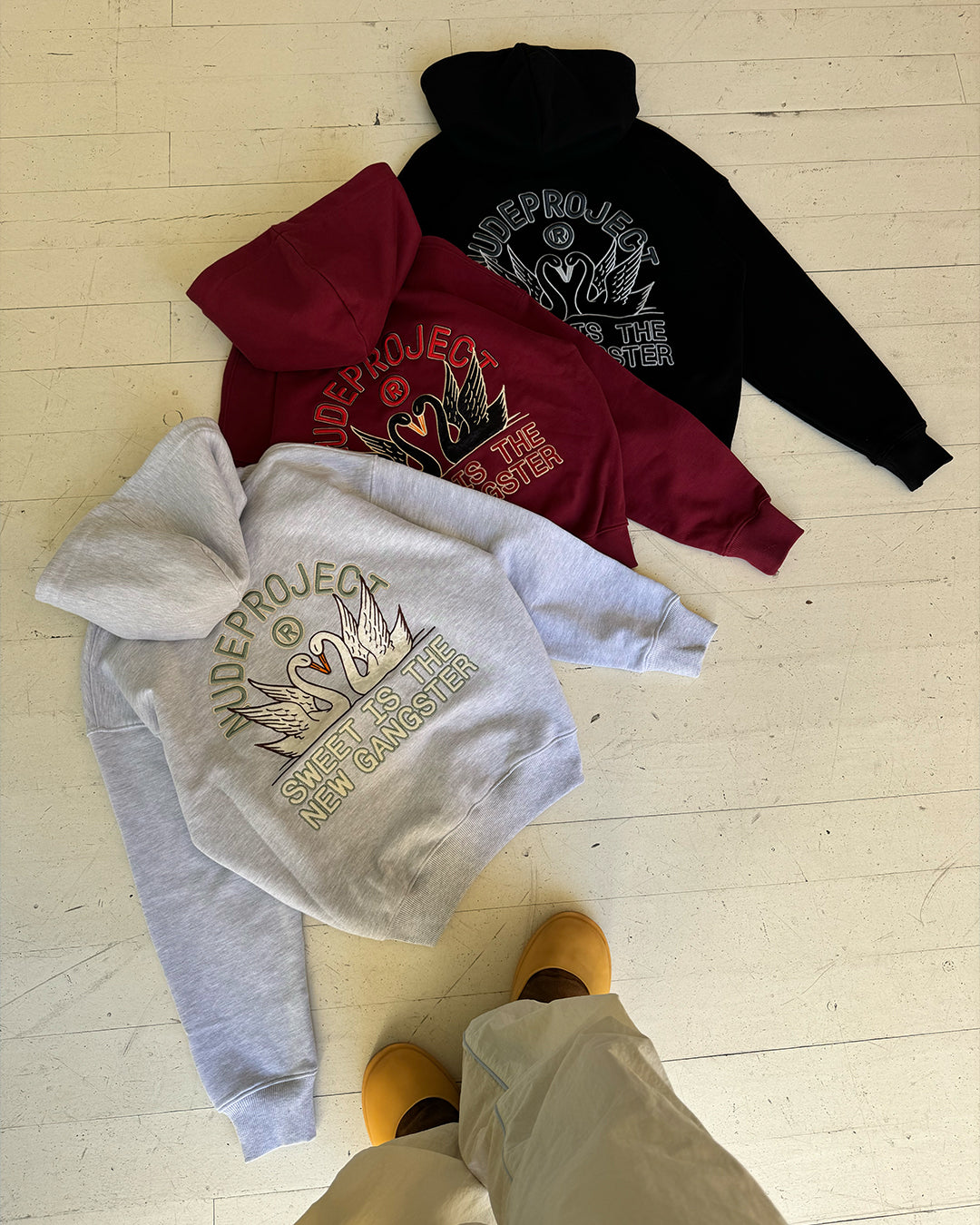 Swans Hoodie Black Nude Project México Oficial Nude Project Mexico