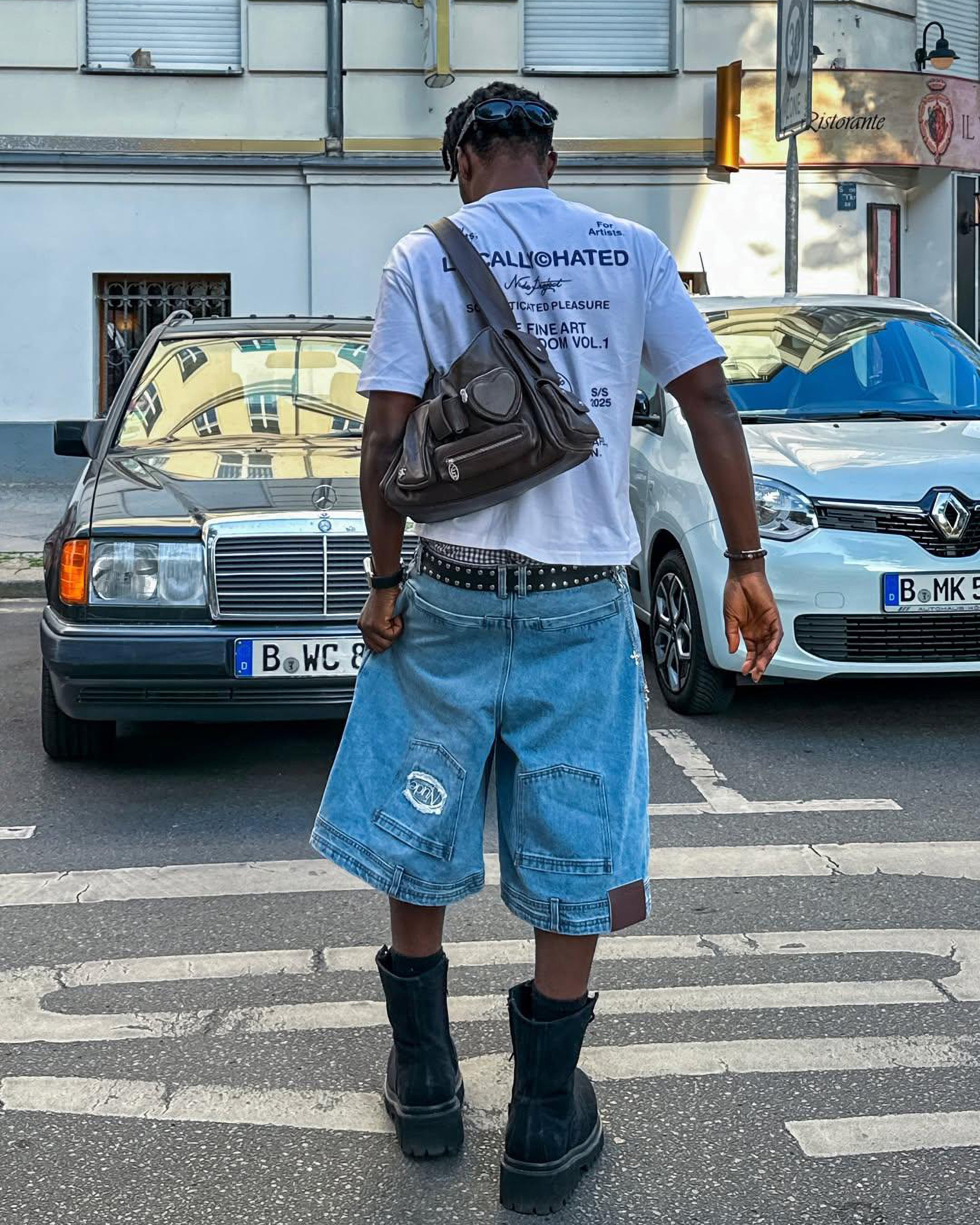 Updown Denim Shorts