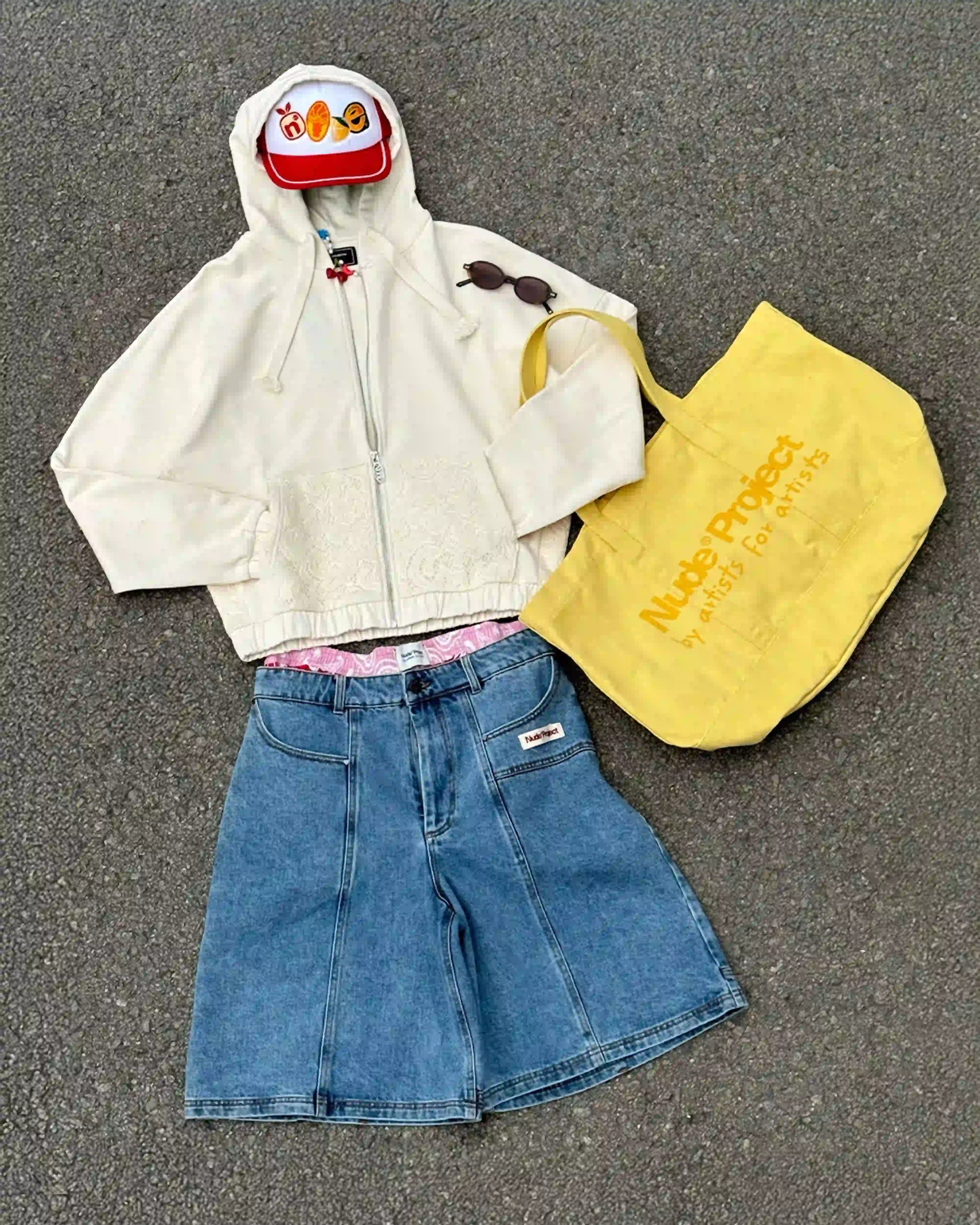 Updown Denim Shorts