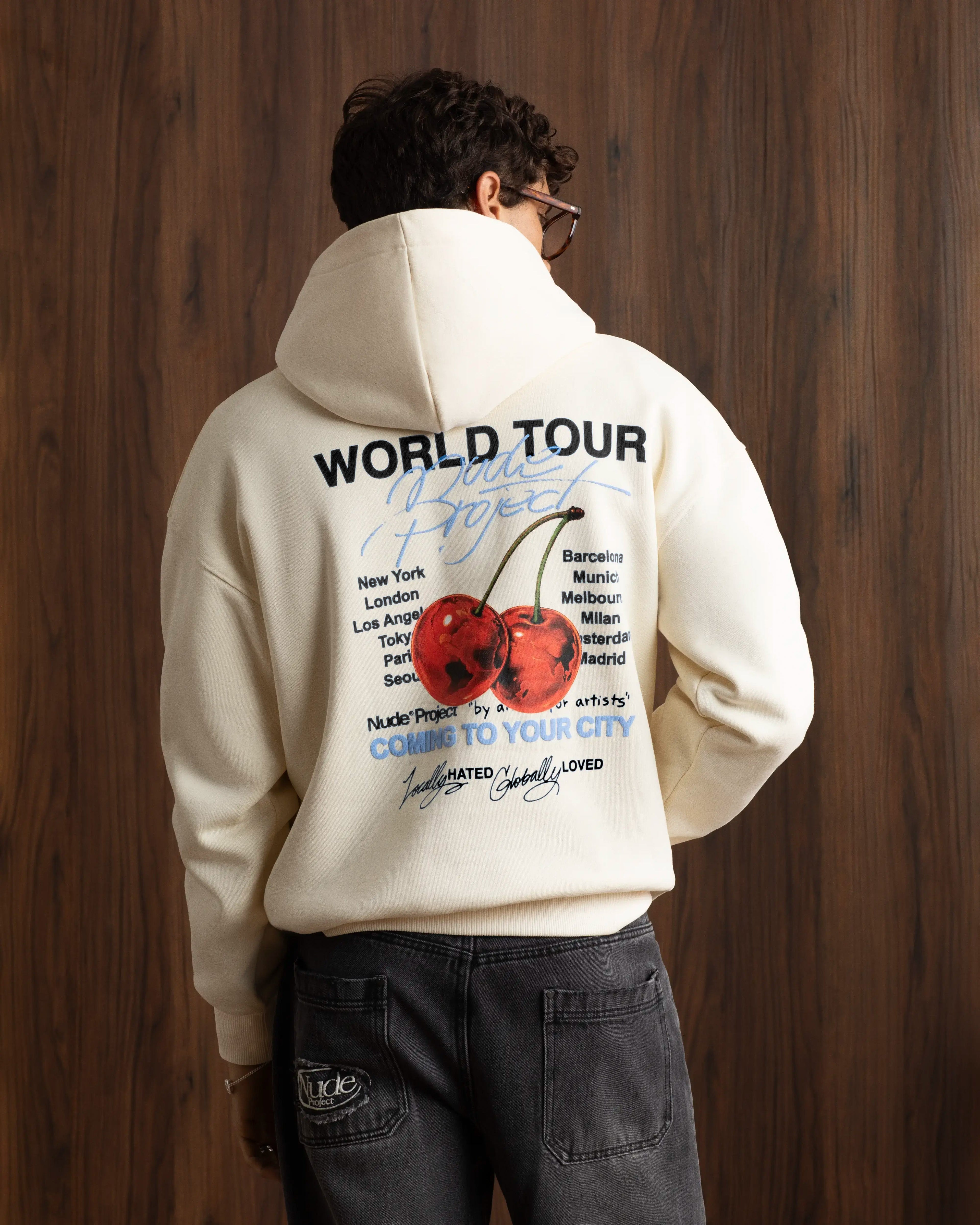 Nude Tour Hoodie Marshmallow Nude Project México Oficial Nude Project Mexico